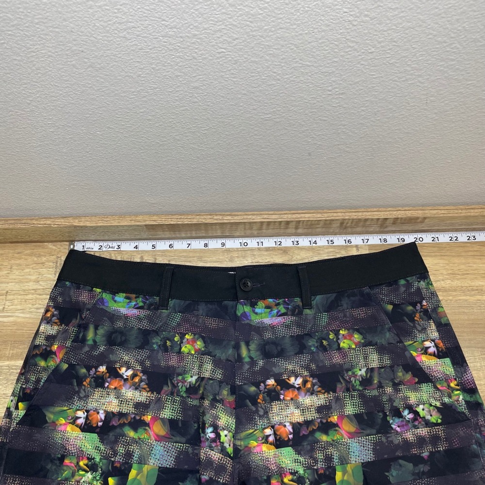 Vans Vanphibian Mens 38 Hybrid Board Shorts Black Floral Striped Stretch Swim - Picture 6 of 7